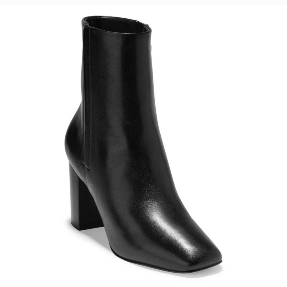 COLE HAAN Valley Elegant Black Ankle Boots Like New Size 8